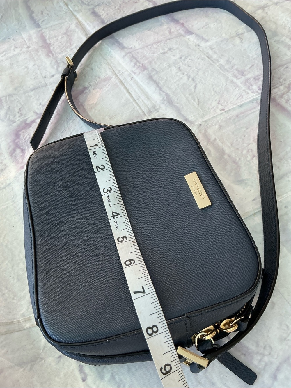 kate spade Harper Navy Crossbody Leather Travel Vacation Shopping ComfortableBag - Picture 9 of 10